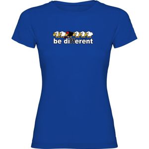 Kruskis Be Different Tennis Short Sleeve T-shirt Blauw S Vrouw