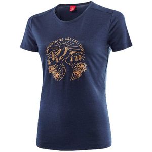 Loeffler Merino-tencel Short Sleeve T-shirt Blauw L Vrouw