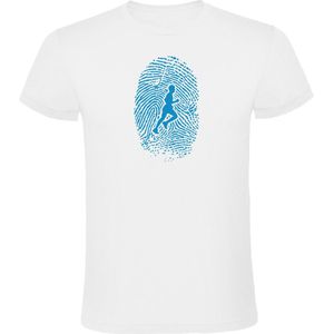 Kruskis Runner Fingerprint Short Sleeve T-shirt Wit 2XL Man