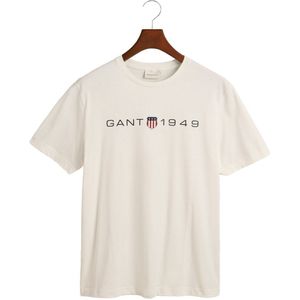 Gant Printed Graphic Short Sleeve T-shirt Beige S Man