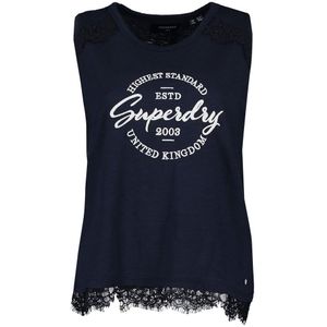 Superdry Jessica Graphic Sleeveless T-shirt Blauw S Vrouw