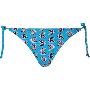 Calvin Klein Underwear String -print Tie Side Bikini Bottom Blauw XS Vrouw