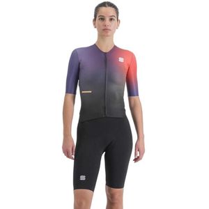 Sportful Bomber Short Sleeve Trisuit Zwart,Paars S Vrouw