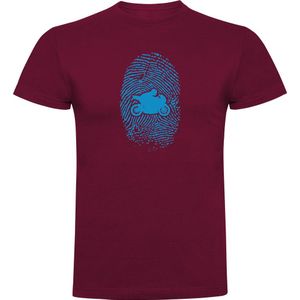 Kruskis Motorbiker Fingerprint T-shirt Met Korte Mouwen