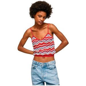 Pepe Jeans Frida Short Sleeve Top Rood XS Vrouw
