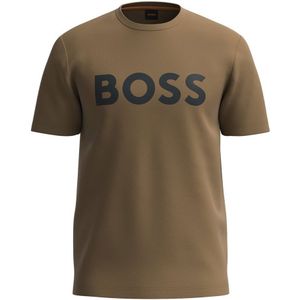 Boss Thinking 1 10246016 Short Sleeve T-shirt Beige XL Man
