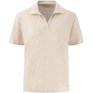 Fynch Hatton Linen Korte Mouw Poloshirt