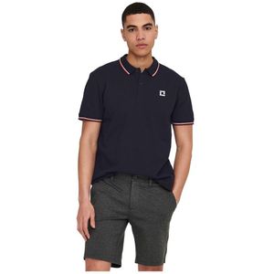 Only & Sons Fletcher Short Sleeve Polo Zwart,Grijs 2XL Man
