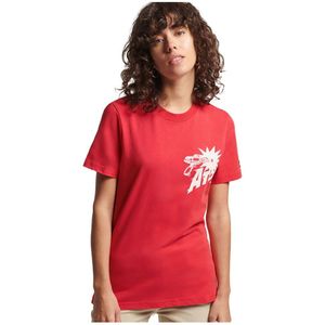 Superdry Vintage Crossing Lines Bh T-shirt Rood M Vrouw