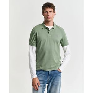 Gant - Shield Pique Polo - Groen - 100% Katoen