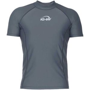 IQ-UV - UV 300 - Rash Guard - Grijs - Slim Fit - Korte Mouw