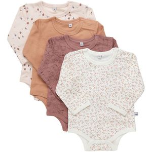 Pippi Ao-printed 4 Pack Long Sleeve Body Veelkleurig 6 Months