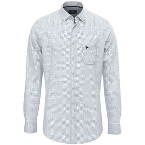 Fynch Hatton Blue Story Prints Overhemd Met Lange Mouwen