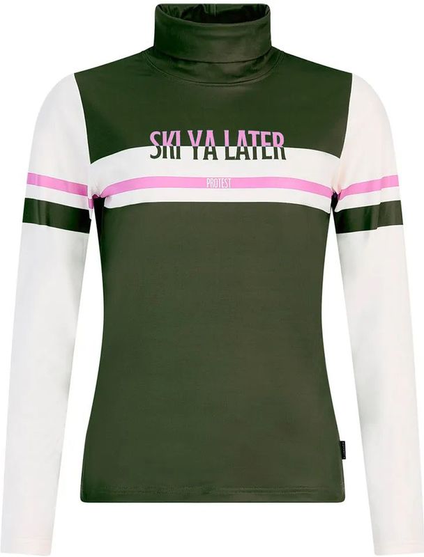 Protest - PRTCreate - Skipully Dames - Thyme - Lange Mouwen - 1/4 Rits