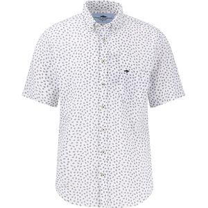 Fynch Hatton Small Linen Prints Overhemd Met Korte Mouwen