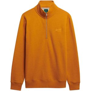 Superdry Vintage Logo Embroidered Henley Sweatshirt Met Halve Rits