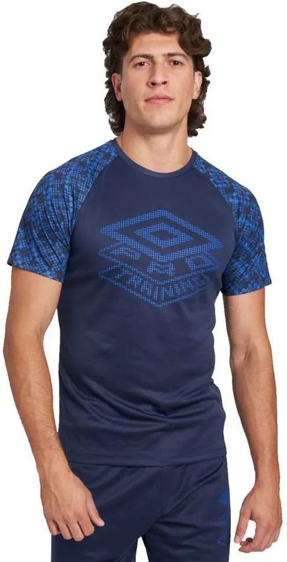 Umbro - Pro Training Active Graphic - T-shirt - Blauw - Korte Mouwen