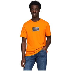 Tommy Hilfiger - T-shirt - Katoen - Ronde Hals - Logoprint op Borst