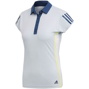 Adidas Club 3 Stripes Short Sleeve Polo Blauw M Vrouw