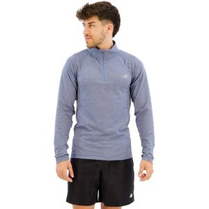 New Balance Mt41083 Half Rits Lange Mouw T-shirt