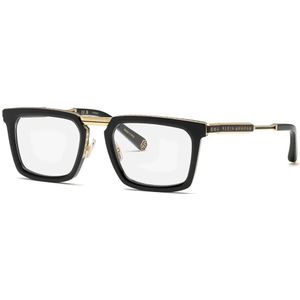 Philipp Plein - VPP158M - Optische Monturen - Zwart - Metalen Frame - Vierkant