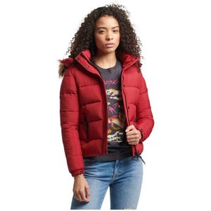 Superdry Vintage Hooded Mid Layer Short Jacket Rood 2XS Vrouw