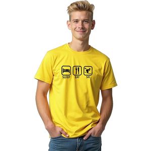Kruskis Sleep Eat And Ski T-shirt Met Korte Mouwen