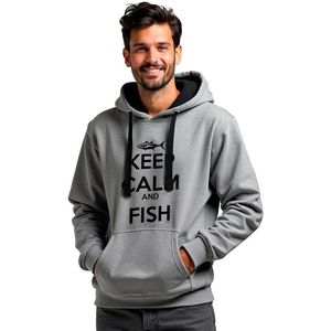 Kruskis Keep Calm And Fish Two-colour Hoodie