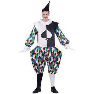 Viving Costumes Harlequin Hoodbacket Clishes Cuffs And Pants Costume Veelkleurig XL