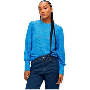 Object Feodora Long Sleeve Blouse Blauw S Vrouw