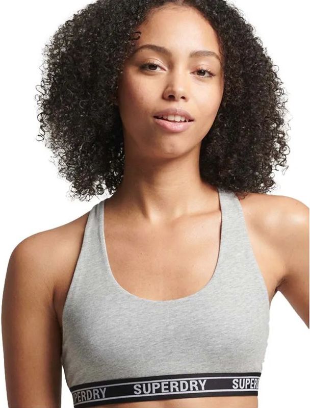 Superdry - Large Logo Crop - Sportbeha - Biologisch Katoen