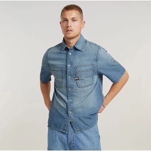G-star Slanted Double Pocket Regular Overhemd Met Korte Mouwen
