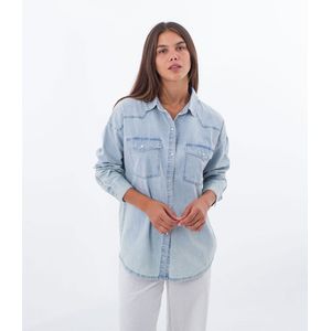 Hurley Jackson Western Button Up Long Sleeve Shirt Blauw XS Vrouw