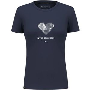 Salewa - Pure Heart - T-shirt - Zwart - Met Tencel Lyocell vezels