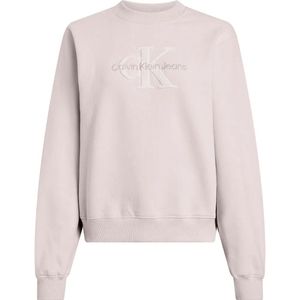CALVIN KLEIN JEANS - Chenille Monologo - Sweatshirt - Zwart - Katoen