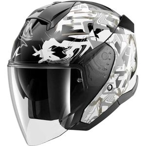 SHARK - Skwal Pranz - Full Face Helm - Zwart/Wit/Goud - Geïntegreerde LED-verlichting