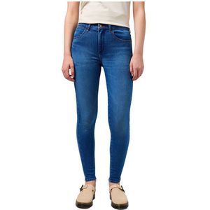Wrangler 112350940 High Skinny Fit Jeans Blauw 32 / 32 Vrouw