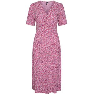 Pieces Tala Short Sleeve Midi Dress Roze 2XL Vrouw