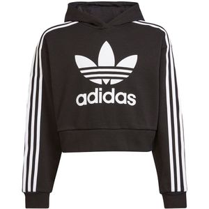 Adidas Originals Cropped Hoodie Zwart 13-14 Years Jongen