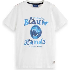 Scotch & Soda Regular Fit Washed Artwork T-shirt Met Korte Mouwen