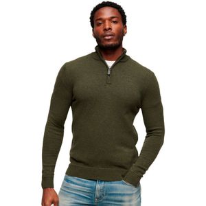 Superdry Essential Embroidered Henley Half Rits Trui