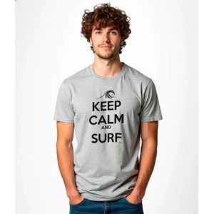 Kruskis Surf Keep Calm And Surf T-shirt Met Korte Mouwen