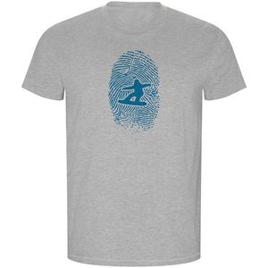 Kruskis Snowboarder Fingerprint Eco Short Sleeve T-shirt Grijs 2XL Man