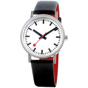 Mondaine Classic Pure Watch Zwart 36 mm