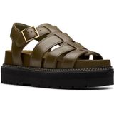 Orianna Twist - Sandalen - Donker Olijf - Leer - EVA Zool