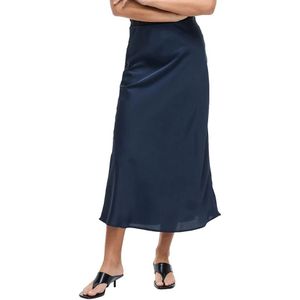 Vila - Ellette - Midi Rok - Hoge Taille - Geweven Stoffen - 100% Gerecycled Polyester