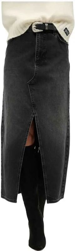 Superdryvoor vrouwen. W7210339A Maxirok zwart (26), Casual, Katoen, Denim