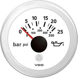 VDO - View Line - Motoroliedrukinstrument - 0-25 Bar - Dubbele Schaal