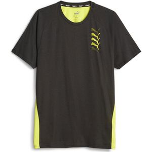 Puma Fit Triblend Ul Short Sleeve T-shirt Geel,Zwart XL Man