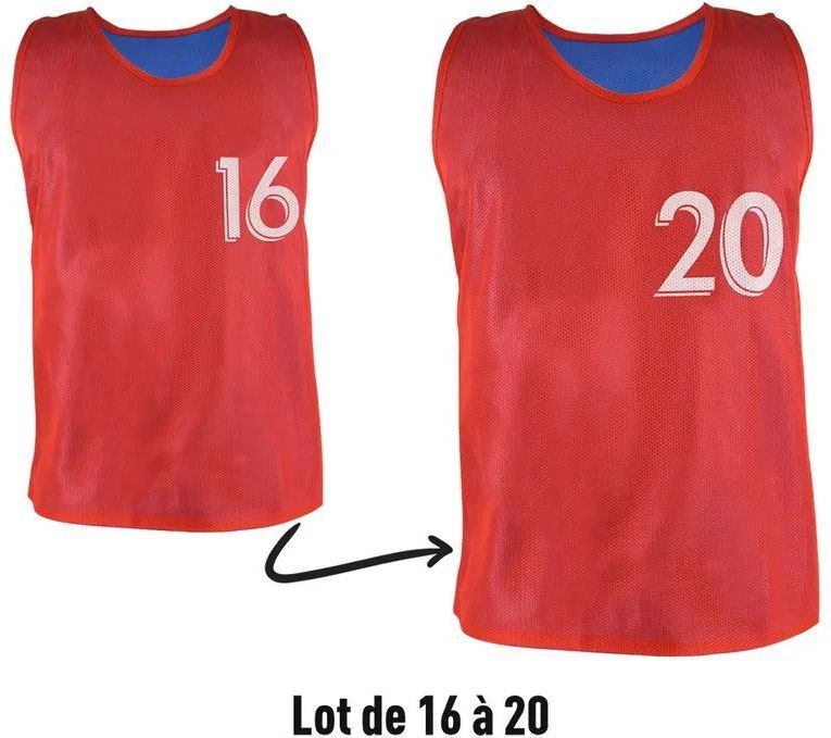 Trainingsvest - Rood/Blauw - 100% Polyester - Ademend